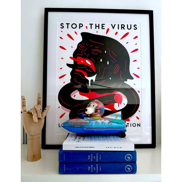 American Cleon Peterson, Stop the Virus, Silkscreen Print 2020 Framed Original Political Art For Sale - Image 3 of 8