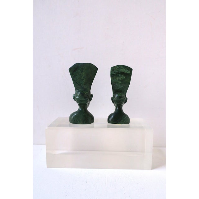 Kelly Green African Marble Sculptures, Circa Late 20th Century For Sale - Image 8 of 10