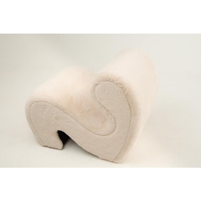 Mid-Century Modern 1990s Midcentury Italian Inspired Serpentine Occasional Chair For Sale - Image 3 of 5