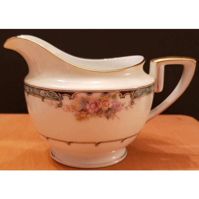 Noritake Vintage Noritake Estelle Porcelain Creamer With Gold Trim For Sale - Image 4 of 7