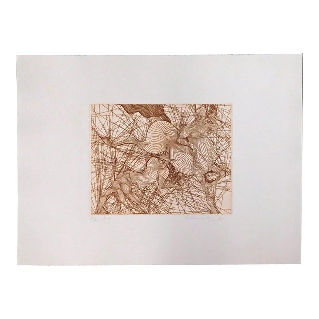 Guillaume Azoulay "Chasse" Etching 1980 Hand Signed & Numbered, Horse For Sale