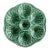 French Sarreguemines Green Majolica Oyster Plate, Circa 1930 For Sale