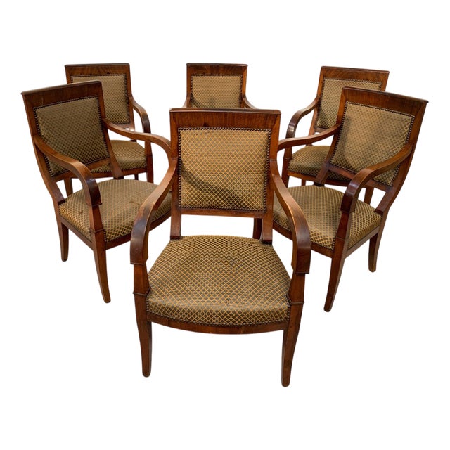 Antique Mahogany Chairs, 1800s, Set of 6 For Sale