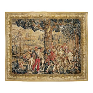 Chasse De Maximilien 'Le Rendez-Vous' Silkscreen Tapestry - 163 X 196 Cm (5'4" X 6'5") - Requires Rod Size 5 For Sale
