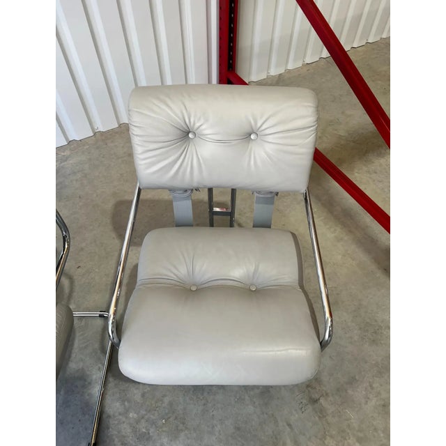Light Grey 'Tucroma' Chairs by Guido Faleschini for I4 Mariani, 1980s, Signed For Sale In Los Angeles - Image 6 of 18