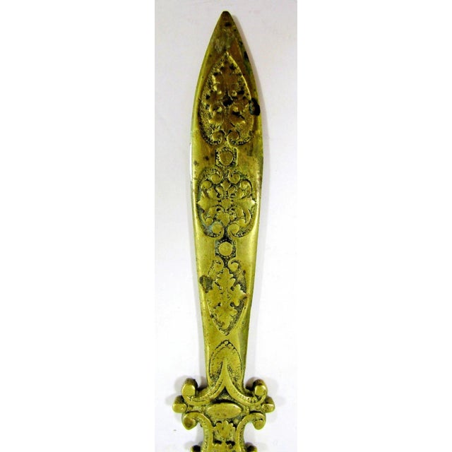 1930s Art Deco Belgian Arlequin Bronze Letter Opener For Sale In Miami - Image 6 of 7