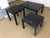 Vintage 1970's Black Lacquer Accent and Side Tables - Set of 3 For Sale - Image 9 of 12
