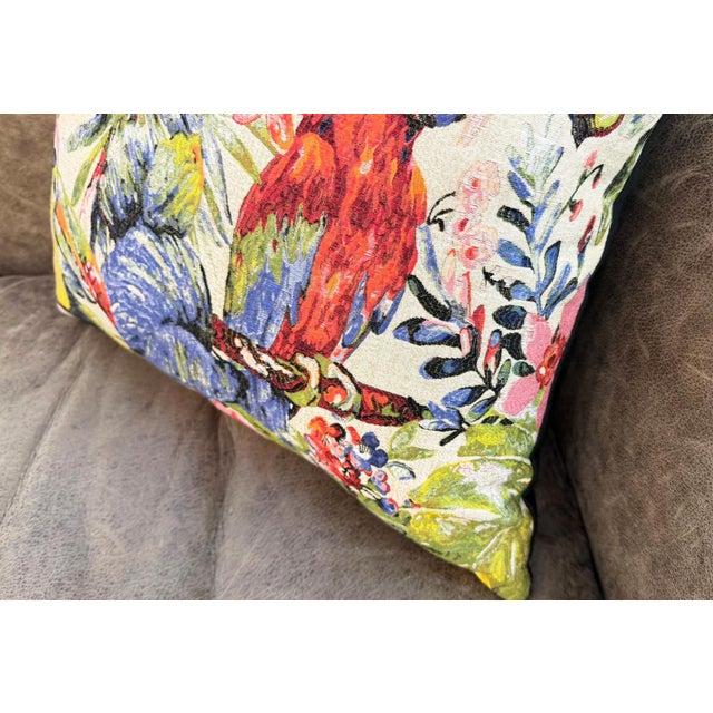 Woven Tropical Jungle Pillow Cover For Sale - Image 12 of 17