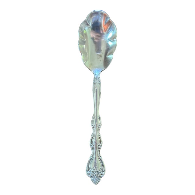Vintage Silverplate Sugar Shell Spoon Interlude Pattern International Silver Company For Sale