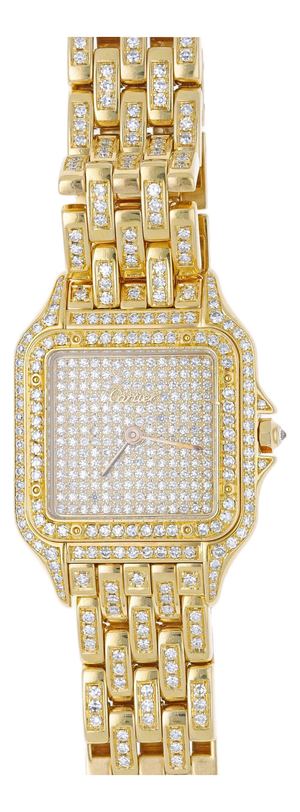 Cartier Panthere Jumbo in 18k Gold Factory Diamond Pave Dial & Bracelet Watch