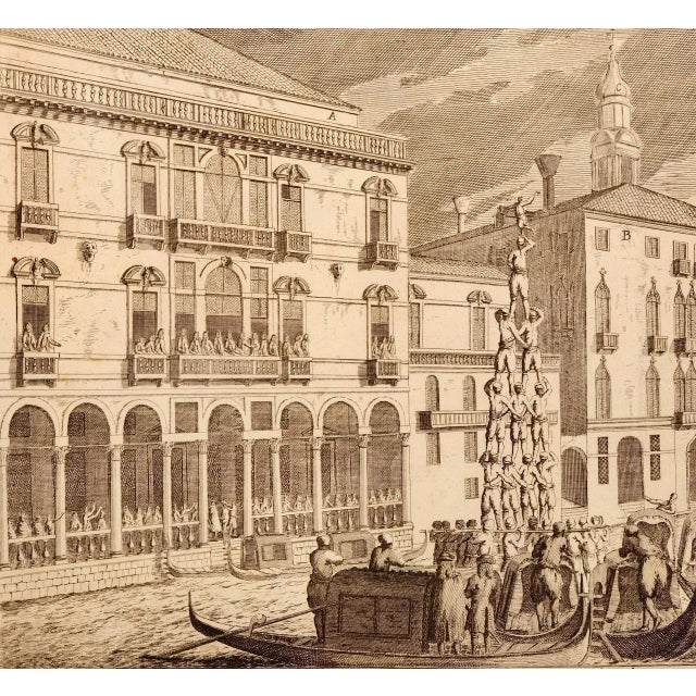 Traditional Domenico Lovisa Venice: 18th Century View of the Grand Canal by Lovisa, 1720 For Sale - Image 3 of 4