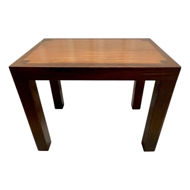 Vintage Mid Century Modern Small Parsons Side Table For Sale