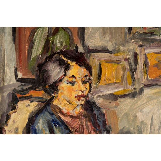 Eloise, Women Reading in an Interior, 1968, Oil on Canvas For Sale - Image 8 of 14