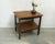 Art deco side table, serving table with shelf on wheels, made of solid oak from around 1920. dimensions are: l 73 x w 51 x...