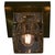 Ice Glass Cube Wall Lamp with Brass Base attributed to Peill & Putzler, 1970s For Sale - Image 9 of 9