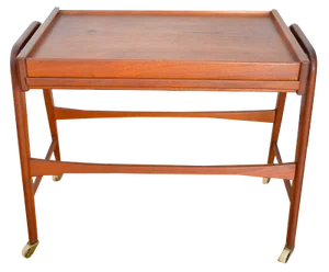 Vintage Danish Teak Serving Trolley, 1960s