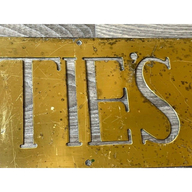 Mid Century British Rare Brass Auctioneers Wall Sign Christie's For Sale - Image 9 of 11