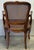 French Early 20th Century Carved Solid Walnut Caned Chair For Sale - Image 3 of 9