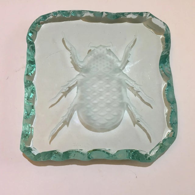 Mid-Century Glass Engraved Scarab Beetle Bug Coaster "Software Bug Motif" for a fun conversation starter. When this...