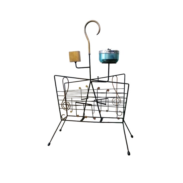 1950s Ashtray and Magazine Rack with Musical Notes, 1950s For Sale - Image 5 of 5