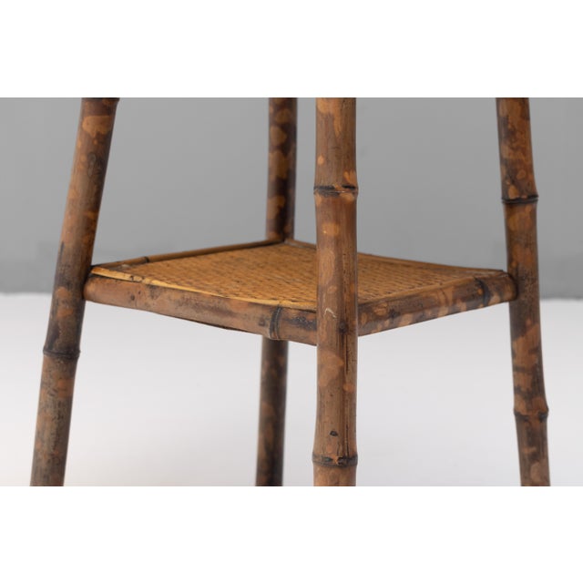 Wood Vintage Bamboo Table, 1920 For Sale - Image 7 of 9