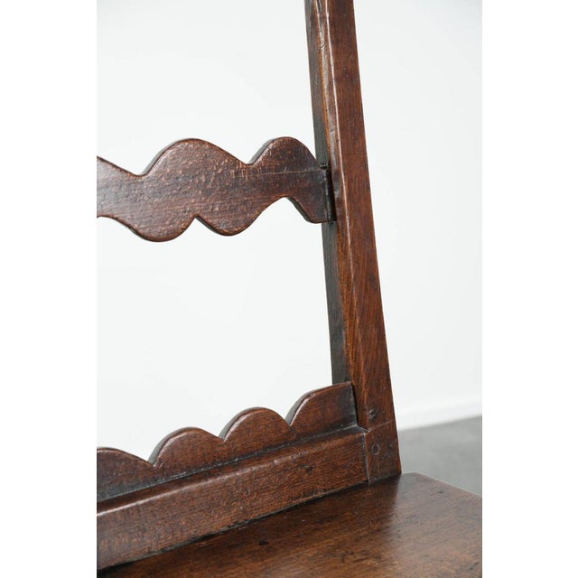 Brown Antique French Lorraine Oak Chair, 18th Century For Sale - Image 8 of 12