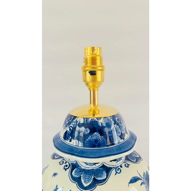 1950s Antique Delft Table Lamp from De Koninklijke Porceleyne Fles For Sale - Image 5 of 8