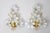 Italian Hollywood Regency Wall Lights with White Flowers, 1980s, Set of 2 For Sale - Image 10 of 11