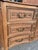 19th Century Carved Bell Flower European 3 Draw Chest Commode Dresser Brass Pull For Sale - Image 4 of 12