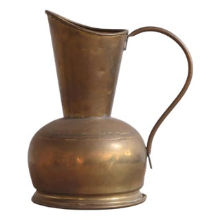 20th Century Belgian Brass Pitcher For Sale
