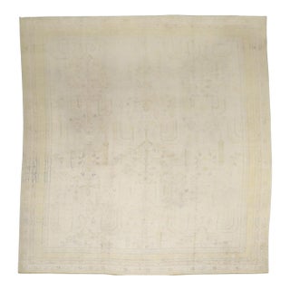 Antique Zabihi Collection Oversize Square Turkish Oushak Rug - 13'2" x 15'6" For Sale