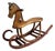 Vintage Japanese Wooden Rocking Horse, 1920s For Sale