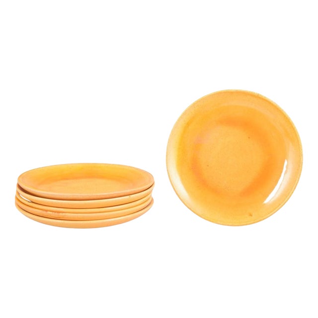 Uranium Glazed Ceramic Plates from Kähler, Denmark, 1930s, Set of 6 For Sale