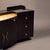1940s Art-Deco Bar Cabinet in High-Gloss Piano Black With Brass Hardware & Gold Leaf For Sale - Image 5 of 9