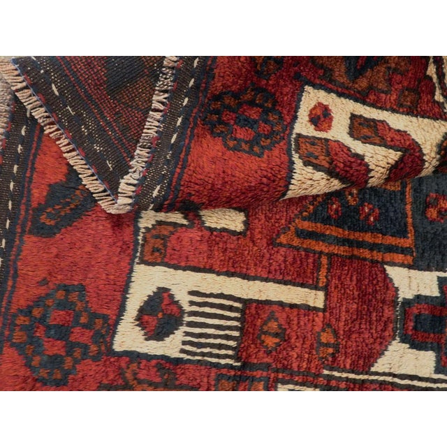 Tribal Mid-20th Century Handmade Persian Bakhtiari Pictorial Accent Rug For Sale - Image 9 of 10