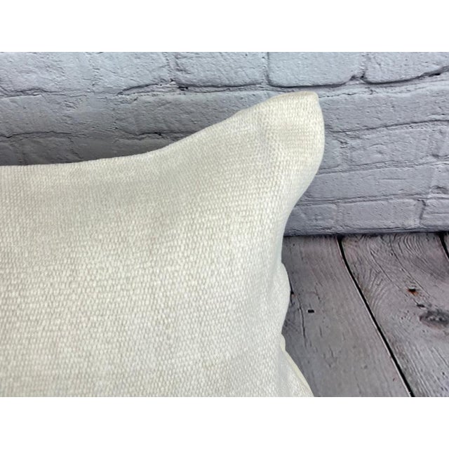 Turkish 16 x 24 Hemp Pillow Turkish Cushion Natural White Pillow Cushion Cover For Sale - Image 3 of 4