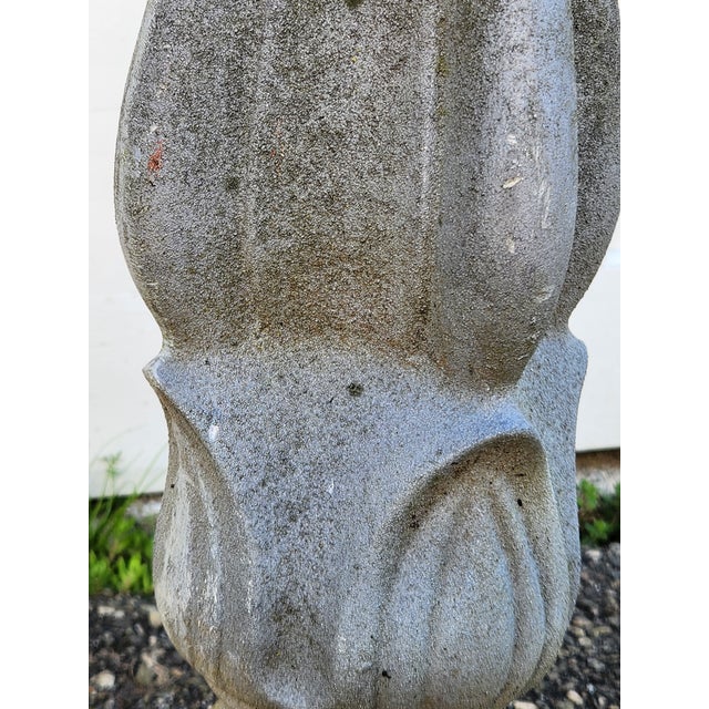 Sculpture Materials Vintage Cement Garden Finial For Sale - Image 7 of 10