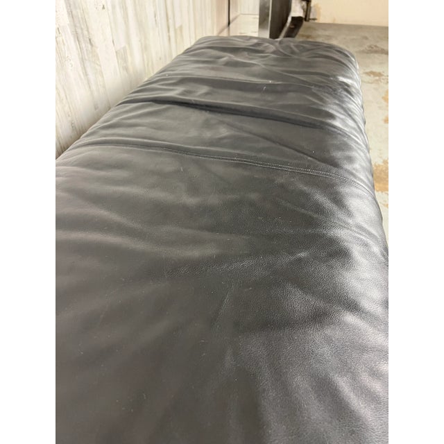 Post Modern Leather Bench For Sale - Image 10 of 13