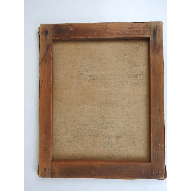 Red Vintage Modernist Horses in Landscape Painting For Sale - Image 8 of 8