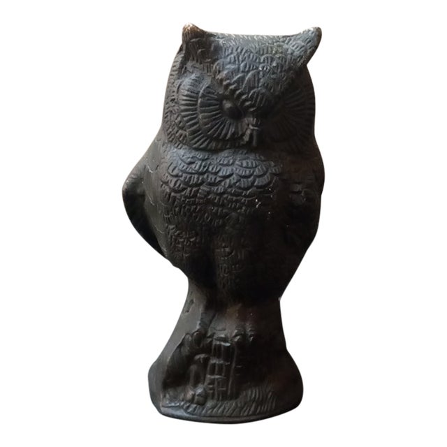 1950s Bronze Owl Figurine For Sale