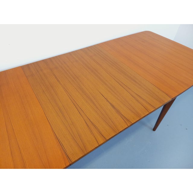 Scandinavian-Style Rectangular Dining Table in Teak with Extensions, 1950s-1960s For Sale - Image 10 of 18