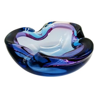 Large Vintage Ashtray in Murano Glass by Flavio Poli for Seguso, 1960s For Sale
