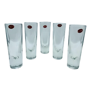 1980s Carlo Moretti Modernist "Bullet" Italian Brunch Glasses- Set of 5