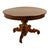 Wood Antique Round Carved French Empire Walnut Pedestal Dining Center Table 1850 For Sale - Image 7 of 8