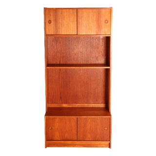 Mid-Century Modern Danish Teak Bookcase, 1960s For Sale