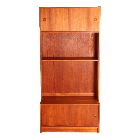 Mid-Century Modern Danish Teak Bookcase, 1960s For Sale