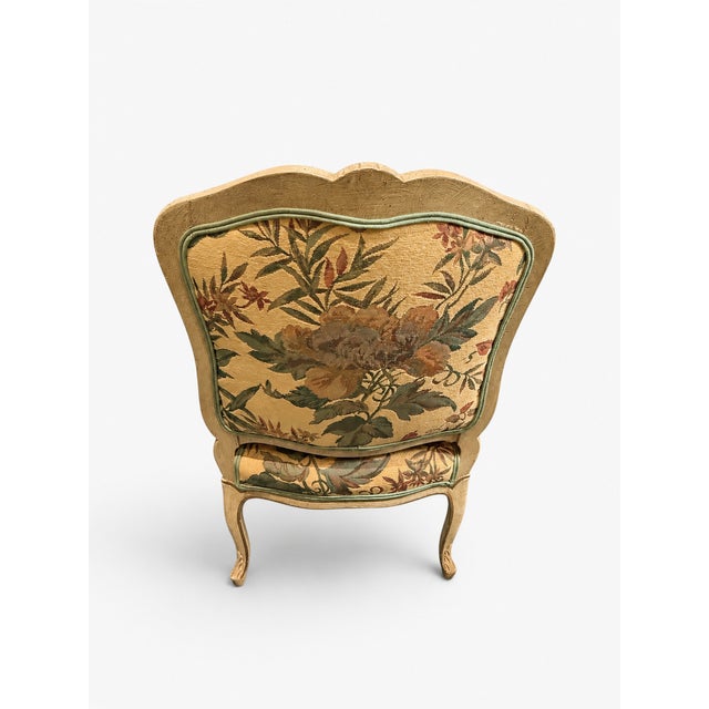 Pair of “His & Hers” French Provincial Bergère Chairs, 1960s For Sale In Boston - Image 6 of 15