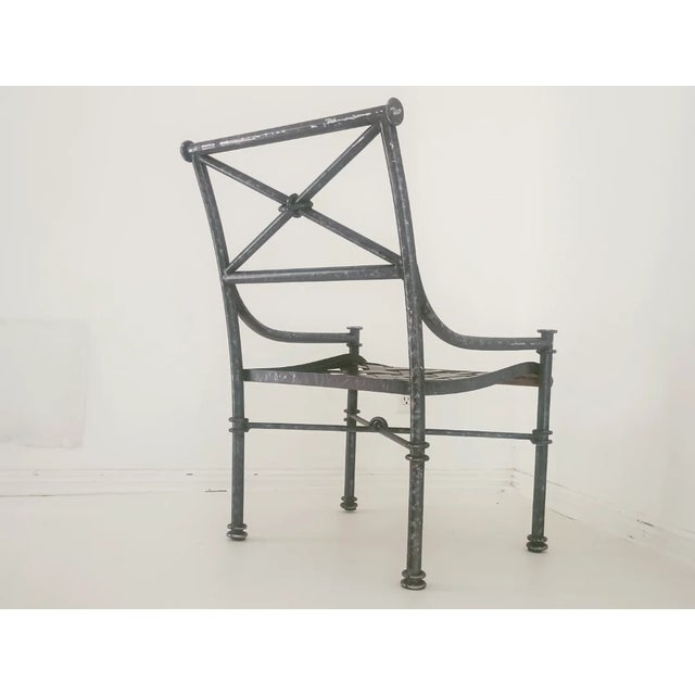 Six Vintage Iron Patio Chairs For Sale - Image 4 of 15