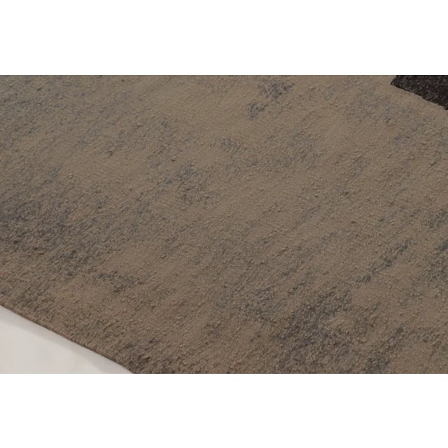 Abstract Vintage Slovenian Abstract Tapestry in Black and Brown Tones - Rug & Kilim For Sale - Image 3 of 8