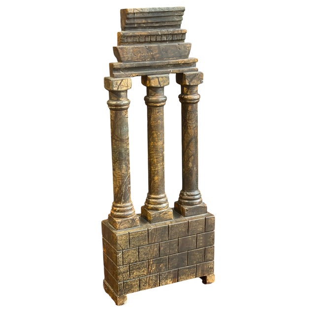 1900 - 1909 Antique Grand Tour Marble Model of Architectural Ruins For Sale - Image 5 of 6